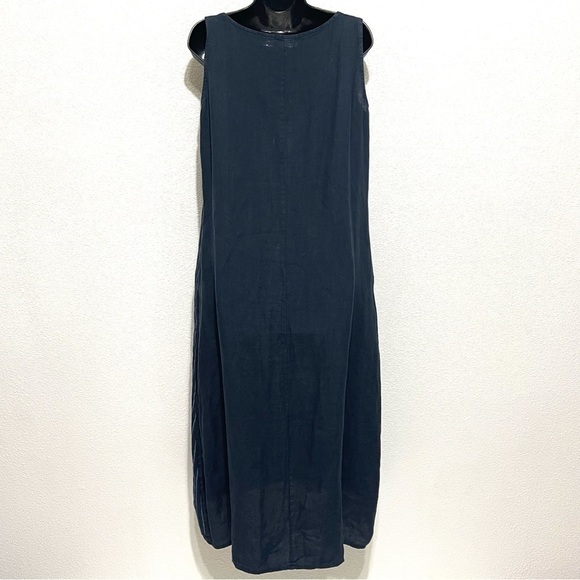 Luca Vanucci Woman 100% LINEN Blue with Stripes Italy Dress Size M - Picture 7 of 16